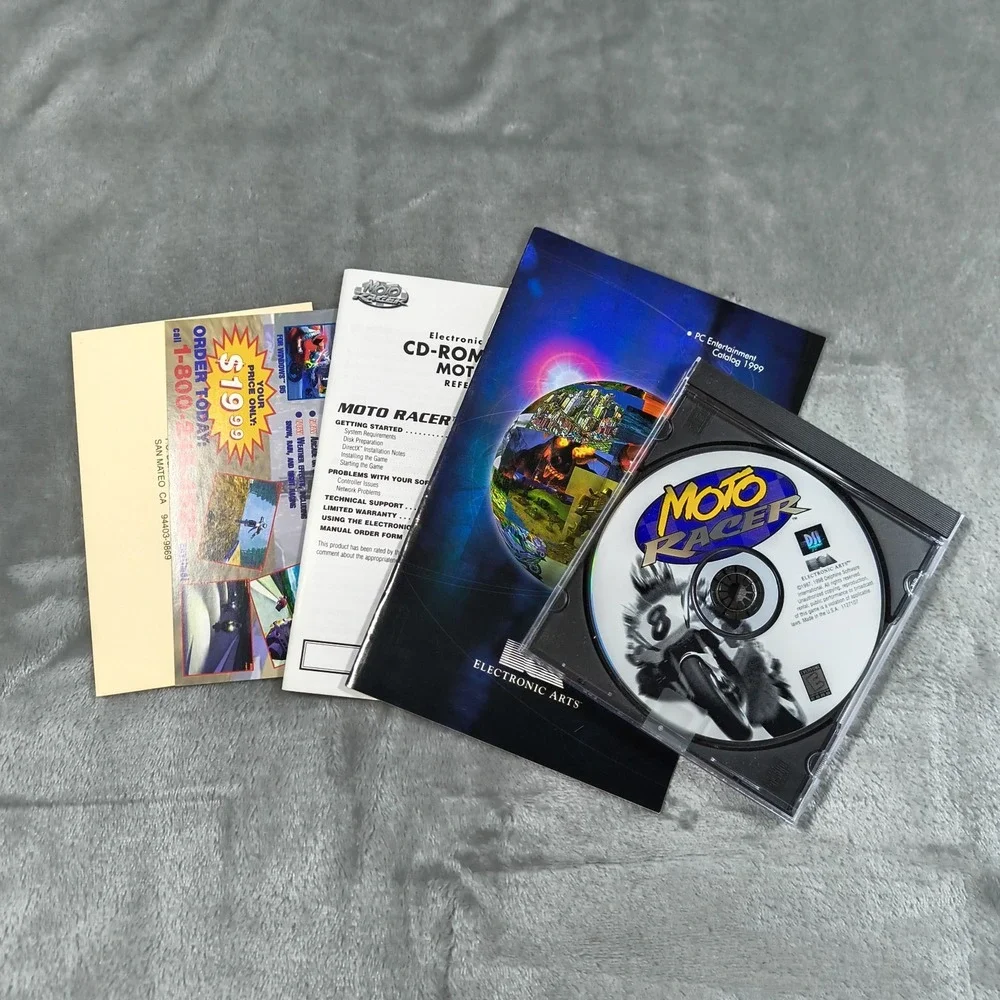 Vintage Moto Racer Video Game Box Set 1997 CD ROM Classics PC Windows 95 Rare